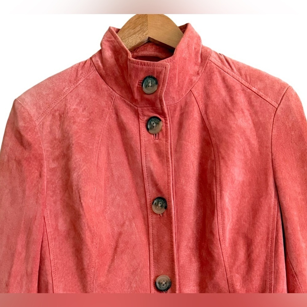 MARSHALL FIELDS Genuine Leather Suede Bikercore Cowgirl Casual Moto Jacket Sz 10 - Picture 2 of 11